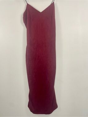 Slip Midi Dress in Burgundy